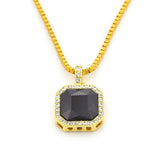 Jewelry Hip Hop Square Rhinestone Necklace