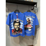American asaali character print short sleeve t-shirt & trendy shorts set - summer collection