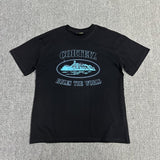 Wholesale foreign trade alcatraz basic series short-sleeve corteiz phantom letter logo print t-shirt