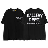 Export american retrog@llery short-sleeved t-shirt boys ins high street loose couple half-sleeved women d