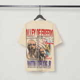 American valley washed distressed printing short-sleeved t-shirt valeforever hoodie sweatshirt long