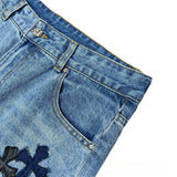 CHH Chrome Hearts Jeans Metal Logo Decoration