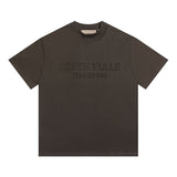 essential double line fog shorts icon laminated stereo letter round neck couple pullover