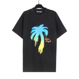 Cross-border foreign trade wholesale pa severed bear short-sleeved ins palm tree large logo back letter bat