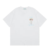 casa casablanca short-sleeved fantasy door letter logo printingstylish round neck short-sleeved t-shirt