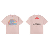 American retro gallery dept. letter print oversized double gauze pure cotton short sleeve t-shirt