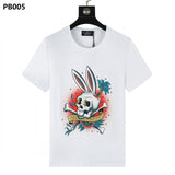 Psy wholesale american cho bunt-shirt colorful skull rabbit gradient letterprintingcouple short
