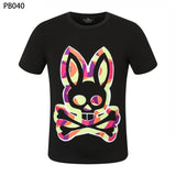 Psy wholesale american cho bunt-shirt colorful skull rabbit gradient letterprintingcouple short
