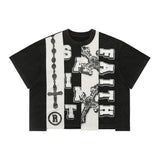 Wholesale billin hip-hop high street cartoon graphic dropped shoulder couple's short sleeve t-shirt