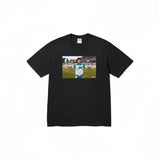 Wholesale export sup streetwear letter print 100% cotton t-shirt - relaxed fit, crew neck, short sleeve