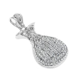 Jewelry Rhinestone 'Money bag ' Necklace rapper Royalty