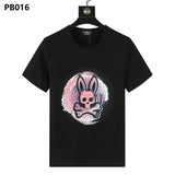 Psy wholesale american cho bunt-shirt colorful skull rabbit gradient letterprintingcouple short