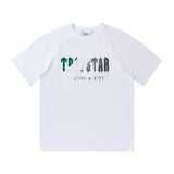 Cross-border trade trapstar rainbow letter gradient towel embroidery short sleeve t-shirt & fog high street shorts set