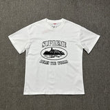 Wholesale foreign trade alcatraz basic series short-sleeve corteiz phantom letter logo print t-shirt