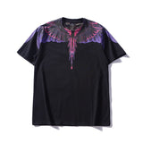 Marcelo classic phantom wings t-shirt - colorful feather lightning blade design - perfect for couples (mb short sleeve)