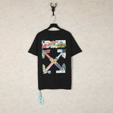 【eu size】authentic off-white print watercolor splatter gradient arrow graffiti ow short sleeve couple tee