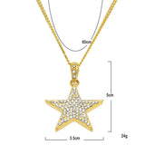 Jewelry Rhinestone Pentagram Pendant Necklace St. Valentine's Royalty