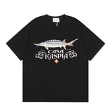 Summer collection: casa casablanca print oversized short-sleeve t-shirt - premium heavyweight cotton