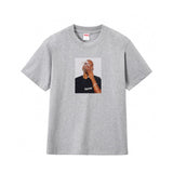 Wholesale export sup streetwear letter print 100% cotton t-shirt - relaxed fit, crew neck, short sleeve