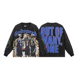 Cross-border wholesale american trend skull metal rock band robot bottom shirt pure cotton looselong sleevest