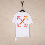 Correct version offow rainbow gradient arrow twill cashew flower graffiti short-sleeved t-shirt