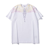 Marcelo classic phantom wings t-shirt - colorful feather lightning blade design - perfect for couples (mb short sleeve)