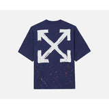 Spring/summer ow splatter graffiti arrow graphic crewneck short sleeve tee