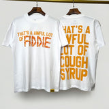 Cough syrup short-sleeved high-quality pure cotton round neck t-shirt fashionprinting breathable short-sleeved summer
