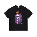 B@pe tshirtsssummertrendy ape head little monkey camouflage couple short sleeve round neck t-shirt men