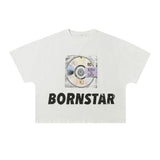 Wholesale billin hip-hop high street cartoon graphic dropped shoulder couple's short sleeve t-shirt