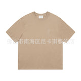 Am short-sleeve macaron color heart embroidery pure cotton loose summer fashion t-shirt crew neck top