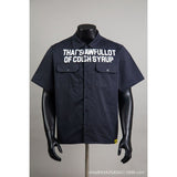That's a awful lot of cough syrup short-sleeved t-shirt couple polo shirt