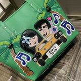 Chh Chrome Heart Leather Bag Embroidered Shoulder Bag Tote Bag