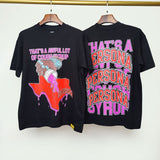 Cough syrup short-sleeved high-quality pure cotton round neck t-shirt fashionprinting breathable short-sleeved summer