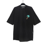 Correct version of pa beheaded bear short sleeves palm tree high street bat sleeves big logo letter on the back