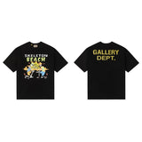 American retro gallery dept. letter print oversized double gauze pure cotton short sleeve t-shirt