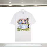 Foreign trade summer casa blanca letter print casual loose fit short sleeve t-shirt