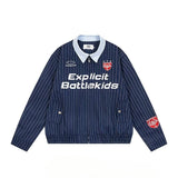 Unisex Baseball Jersey Vintage Jacket Spring Fall Loose Casual Lapel Jacket