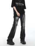 Unisex Jeans Zipper Jeans Vintage Summer Ripped Pants
