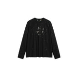 Ac letter print high street washed distressed vintage oversized short sleeve couple t-shirt