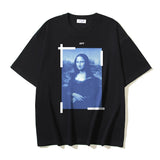 Spring/summer ow splatter graffiti arrow graphic crewneck short sleeve tee