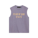 Fog icon double line essentials american high street summerloose couple short sleeve trendy heavy weight t-shirt