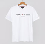 Tommy T Shirts Tommy Printed T-shirt Men's Short Sleeve Summer Crew Neck Cotton Loose
