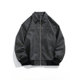 Unisex Baseball Jersey Spring & Autumn Vintage Loose Lapel Casual Jacket