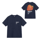 Summer running volume stussy short-sleeved t-shirt dice black eight ice cream comfy basics american couple summer t