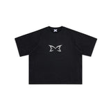 High-quality, niche, premium american-style short-sleeve t-shirt with trendy sanskrit letter print