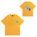 Summer running volume stussy short-sleeved t-shirt dice black eight ice cream comfy basics american couple summer t
