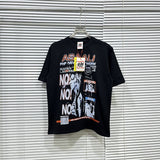 American asaali retro celebrity portrait print short sleeve men's 100% cotton t-shirt