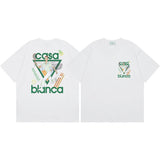 Summer collection: casa casablanca print oversized short-sleeve t-shirt - premium heavyweight cotton