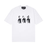 Erd rich second generation loose version american trend quiet eye printing round neck short sleeve t-shirt couple outfit